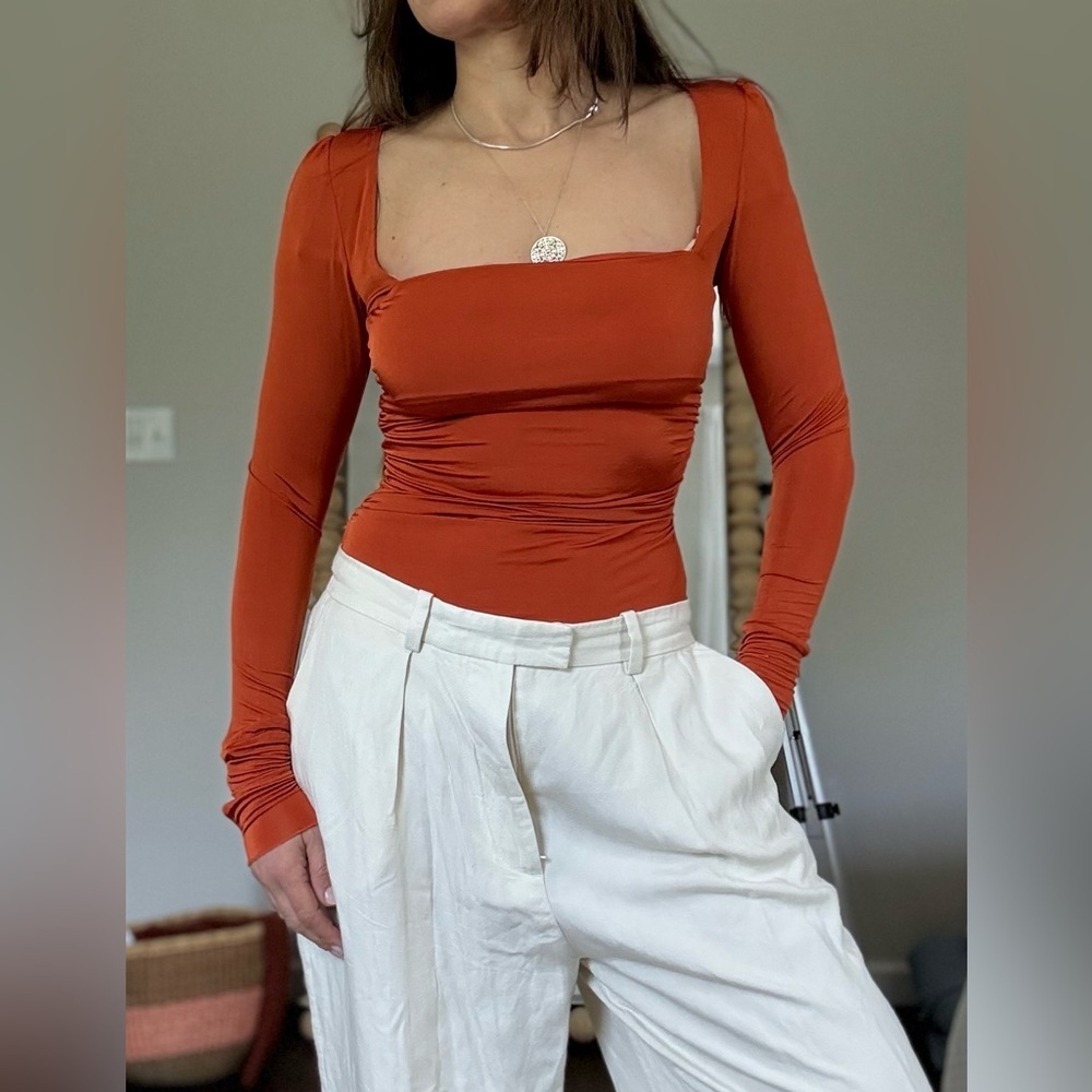 Free People Wind Down long sleeve layering top